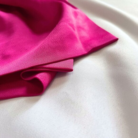 JONATHAN SIMKHAI HANSEL PINK SATIN HALTER SIDE SLIT EVENING FORMAL DRESS - 0 - Picture 12 of 13